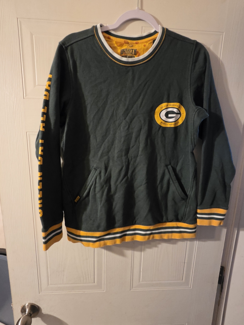 Duluth Trading Co Green Bay Packers Green Crewneck Sweatshirt